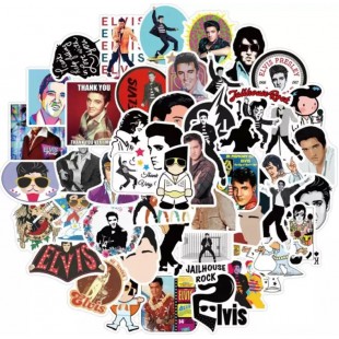 Set 50 Stickers Elvis Presley Cant Help Falling In Love Decora